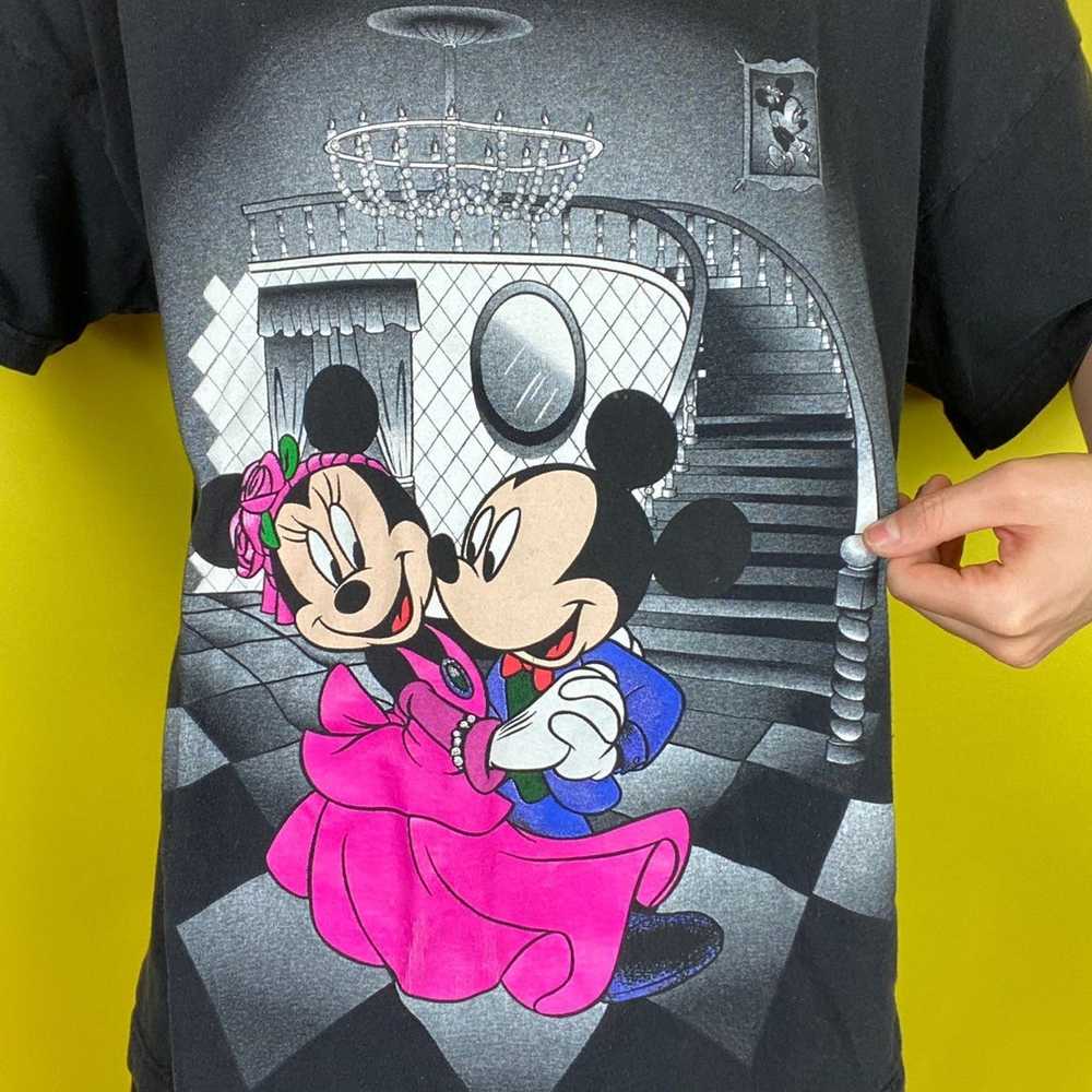 Disney × Vintage 90s Vintage Mickey & Minnie Tee - image 3