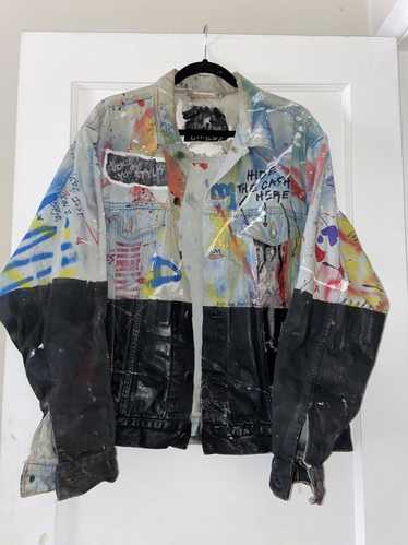 Custom Denim Jacket Graffiti