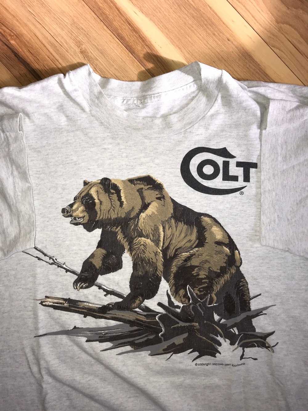 Vintage VTG 1993 Colt Firearms Grizzly Bear T-Shi… - image 3