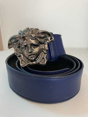Versace Palazzo Leather Belt with Medusa Buckle