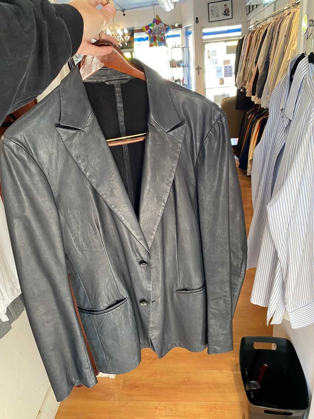 Jil Sander Jil Sander Leather Buttoned Jacket - image 5