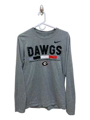 Nike Grey UGA Bulldogs Dri-Fit Long-sleeve T-shirt