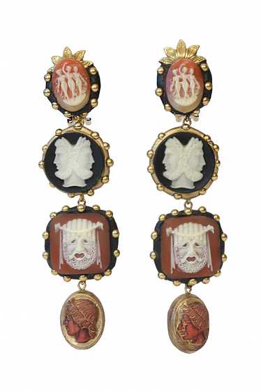 MINADEO JANUS ROMAN GOD EARRINGS - image 1