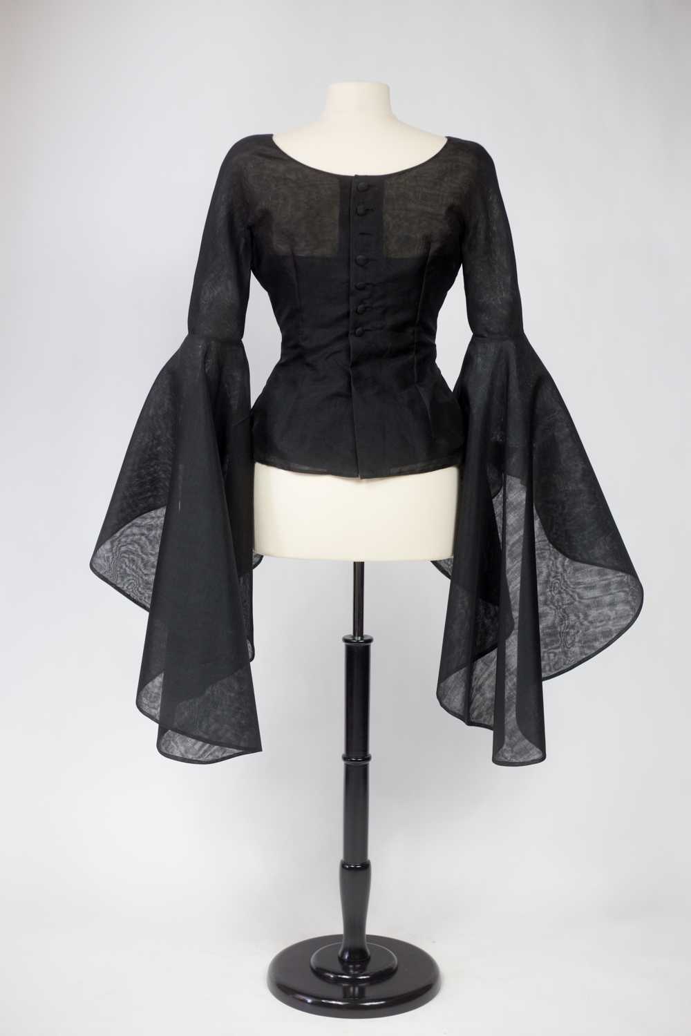 Pierre Cardin Organza Blouse With Batwing Sleeves… - image 10