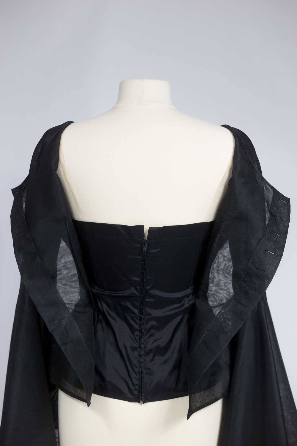 Pierre Cardin Organza Blouse With Batwing Sleeves… - image 3