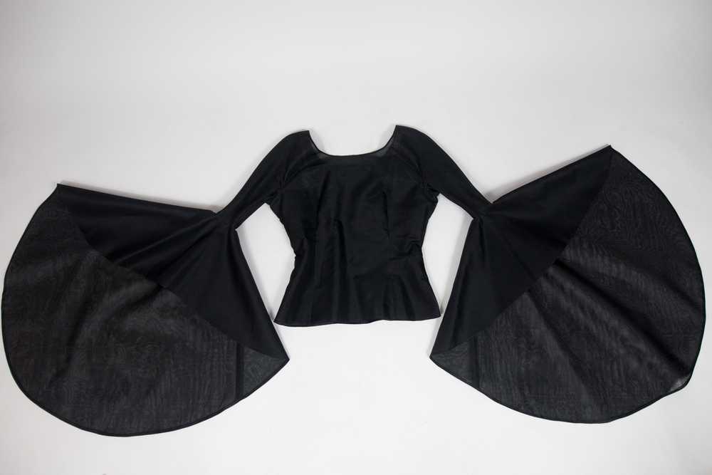 Pierre Cardin Organza Blouse With Batwing Sleeves… - image 5