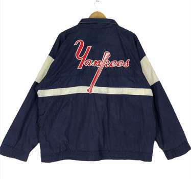 VTG 90s Apex One New York Yankees Pinstripe Nylon Windbreaker