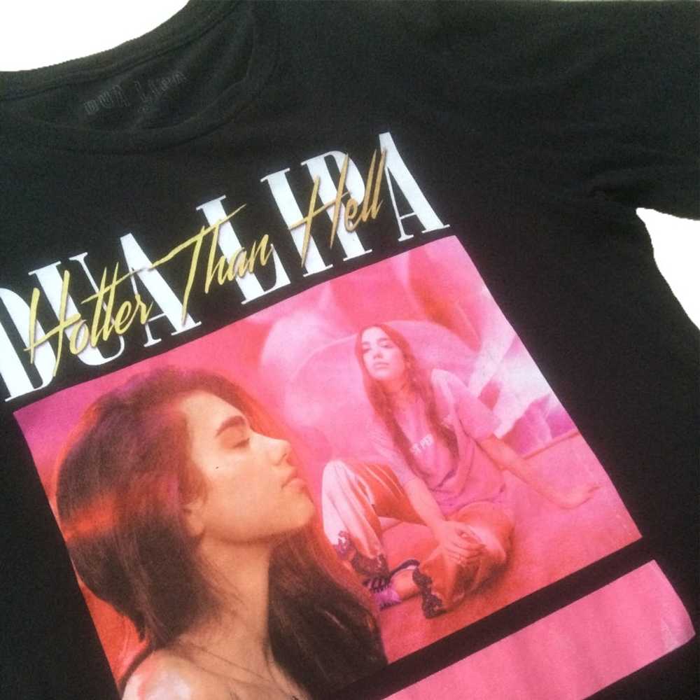 Vintage Dua Lipa Men's 90s Tee T-shirt Black - image 2