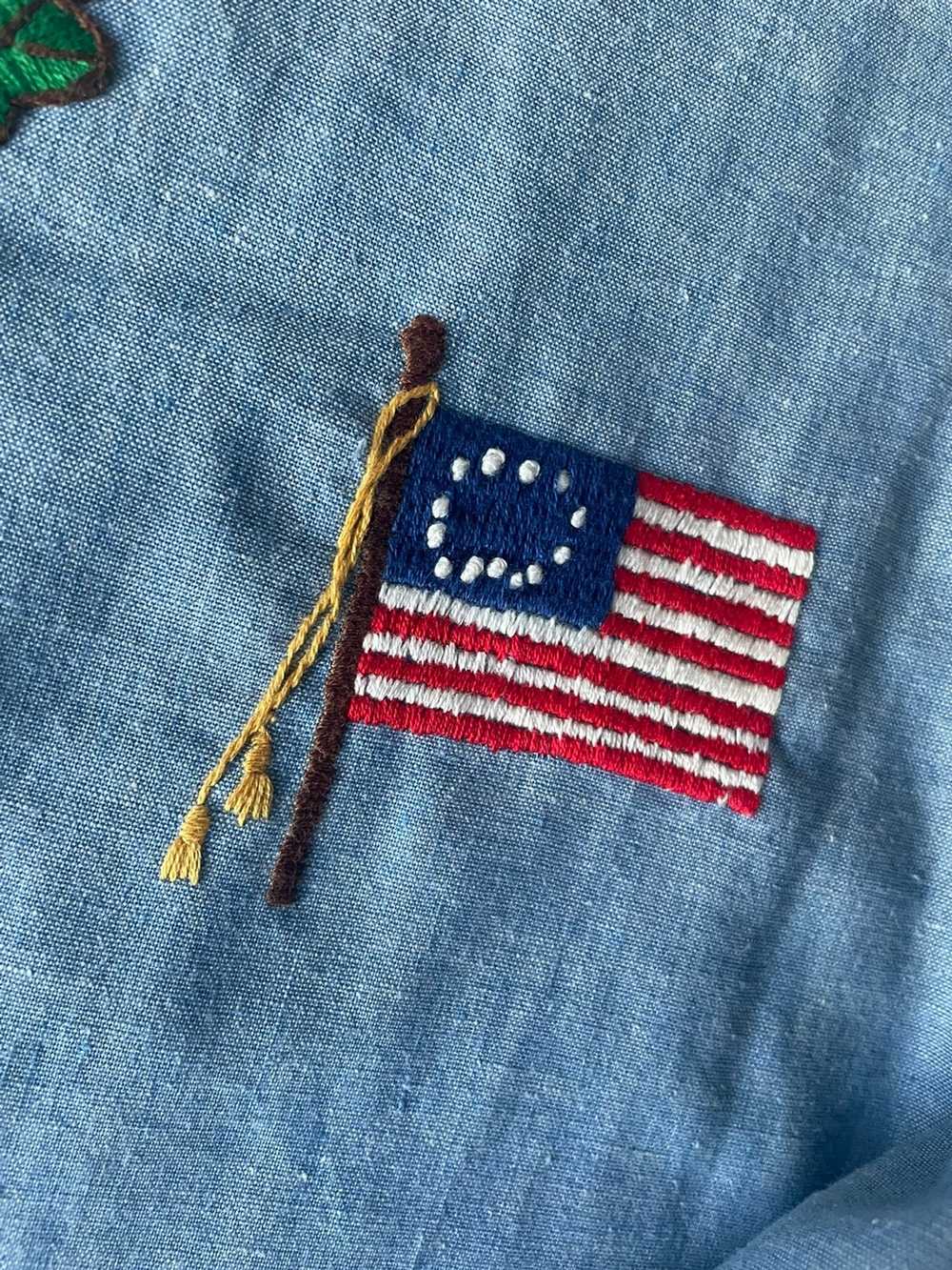 Vintage Bicentennial embroidered western snap shi… - image 6