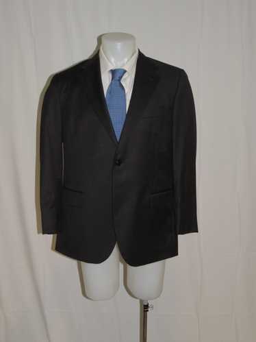 Cantarelli Charcoal Solid Woven Recent Two Button 