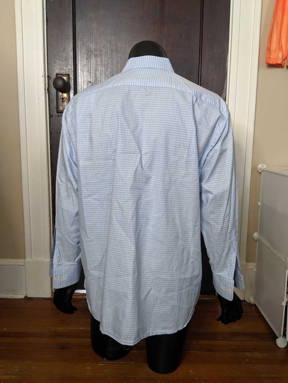 Hugo Boss Blue micro check buttondown dress shirt - image 3