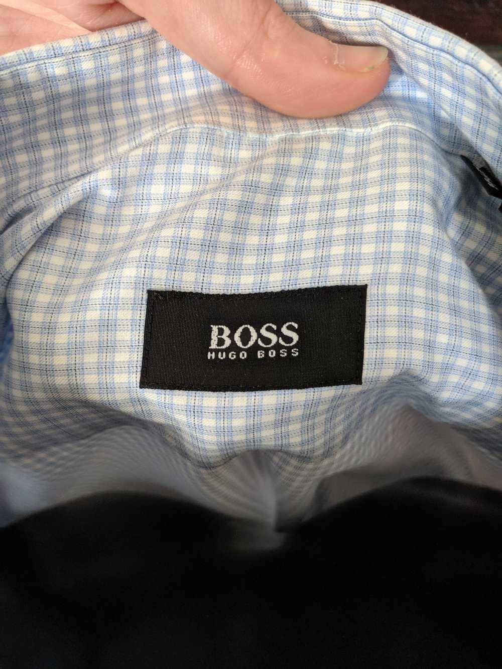 Hugo Boss Blue micro check buttondown dress shirt - image 6