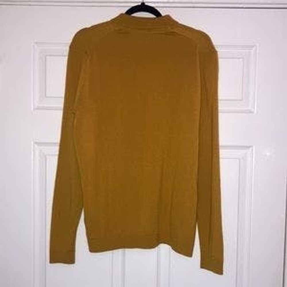 Ted Baker GOLD LONG SLEEVE POLO TOP - image 5
