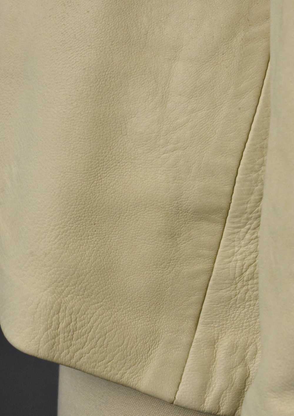 1970's Beige Leather Shirt Jacket by Karen Silton - image 6