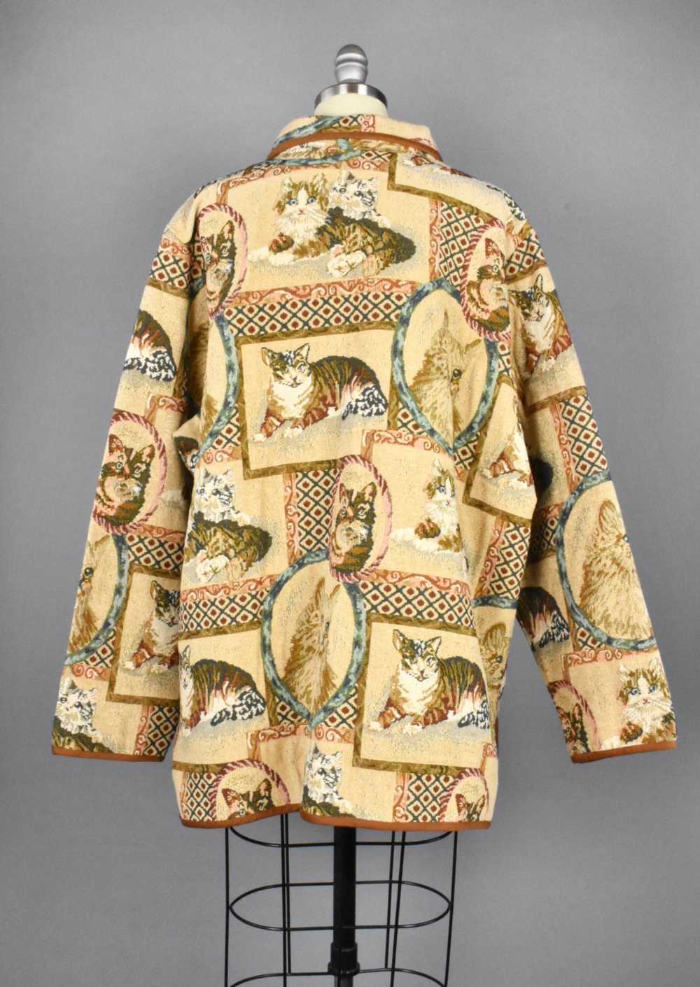 1980's Cat Tapestry Jacket - image 4