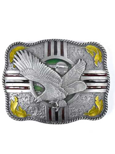 Eagle and Zia Symbol Belt Buckle - Made in the US… - image 1