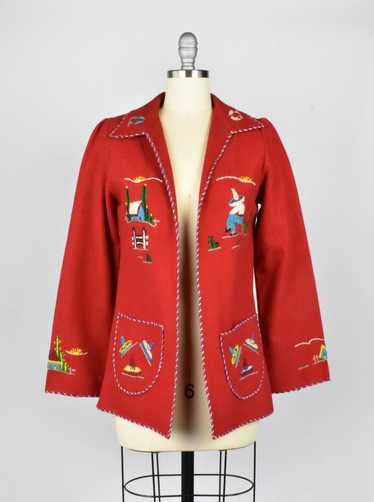 1940's/50's Mexican Souvenir Embroidered Jacket