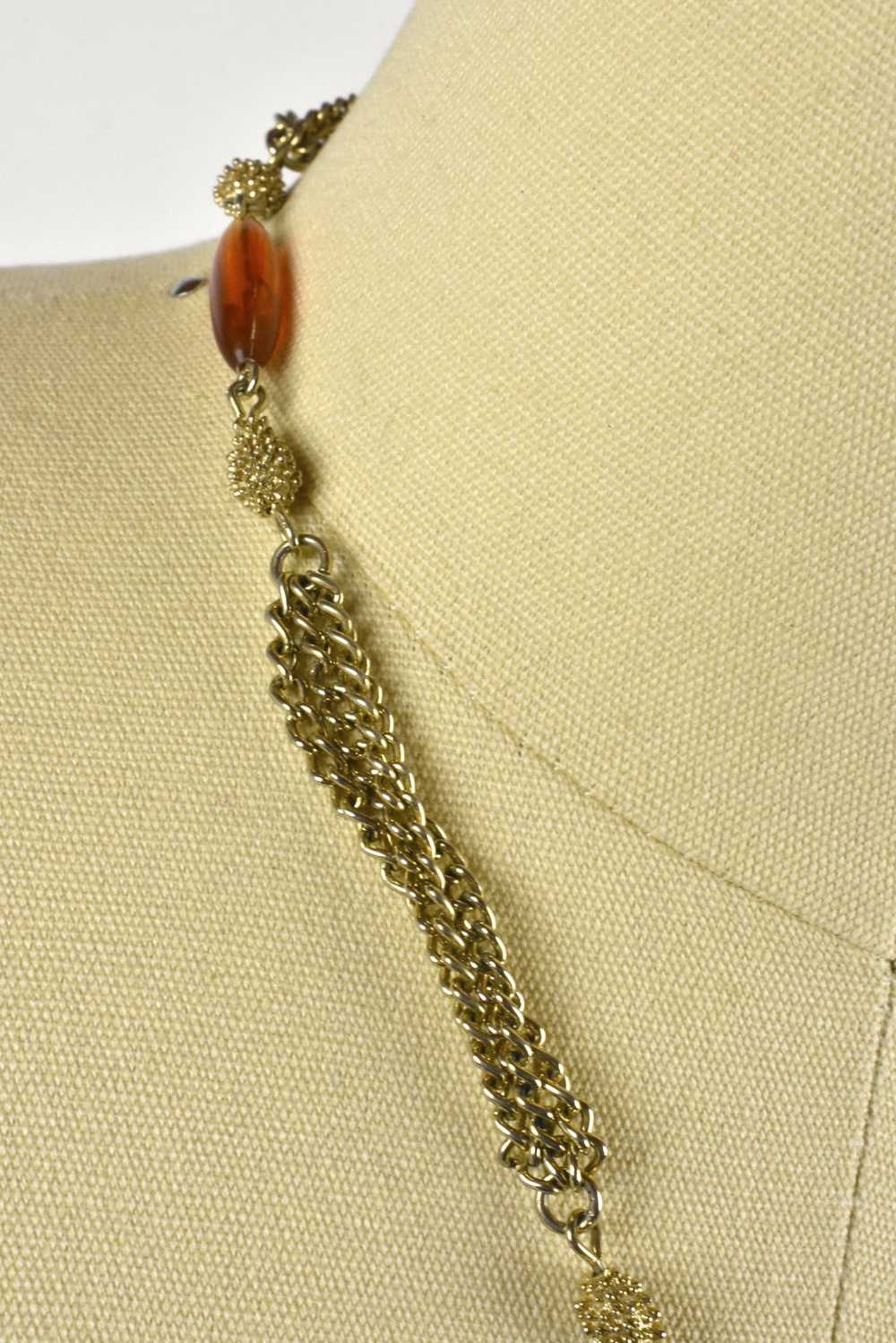 Beaded Mid Century Modern Drop Necklace - image 3