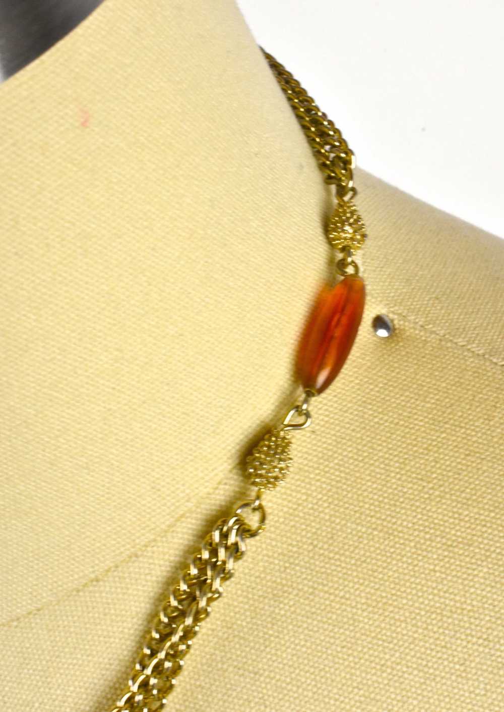 Beaded Mid Century Modern Drop Necklace - image 4