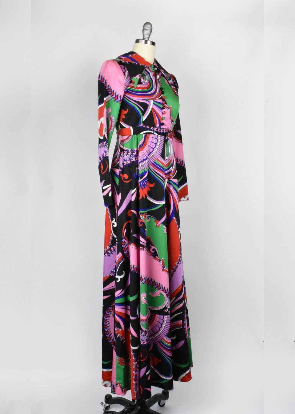 1970's Psychedelic Print Maxi Dress by Don Luis d… - image 3