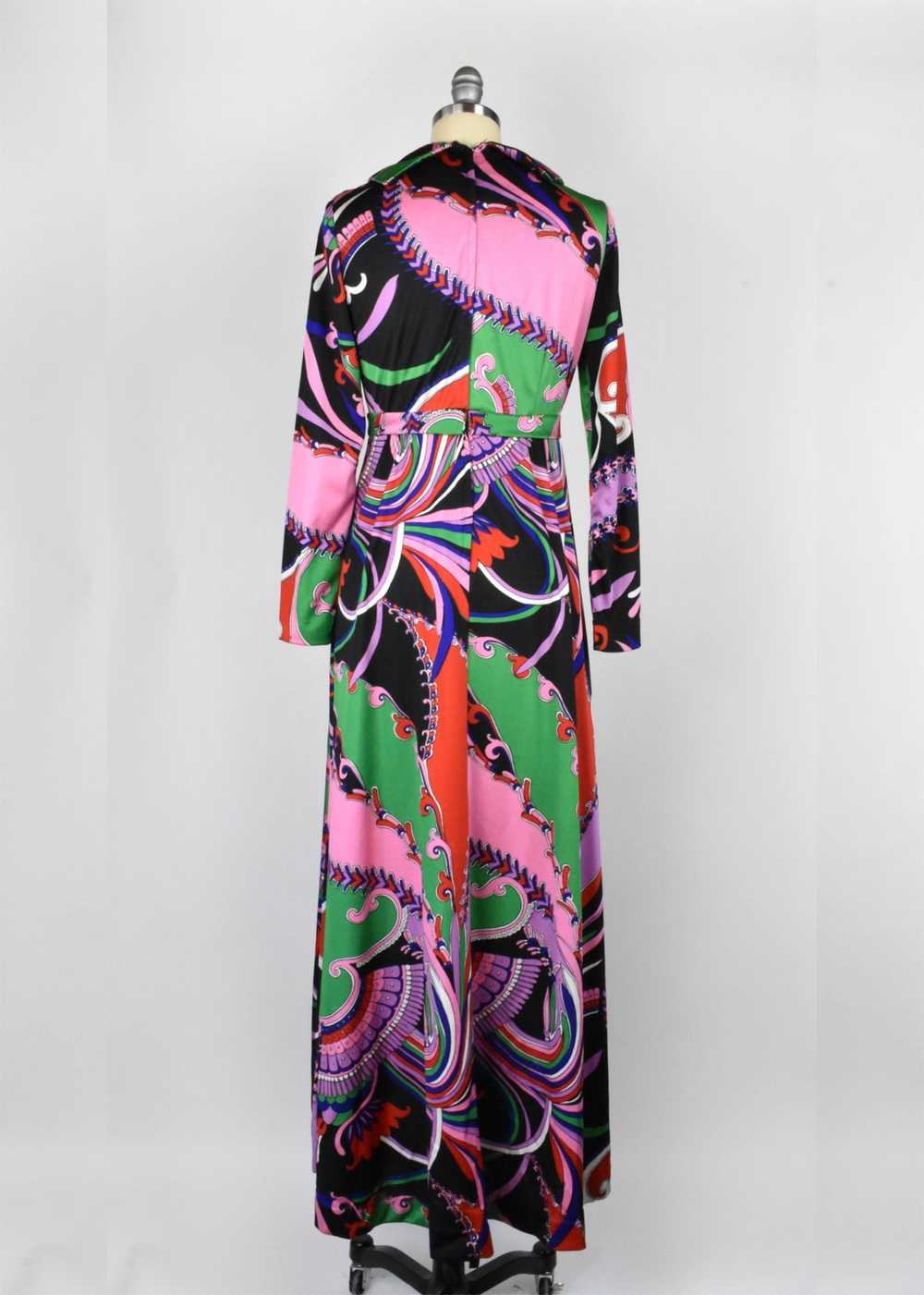 1970's Psychedelic Print Maxi Dress by Don Luis d… - image 4