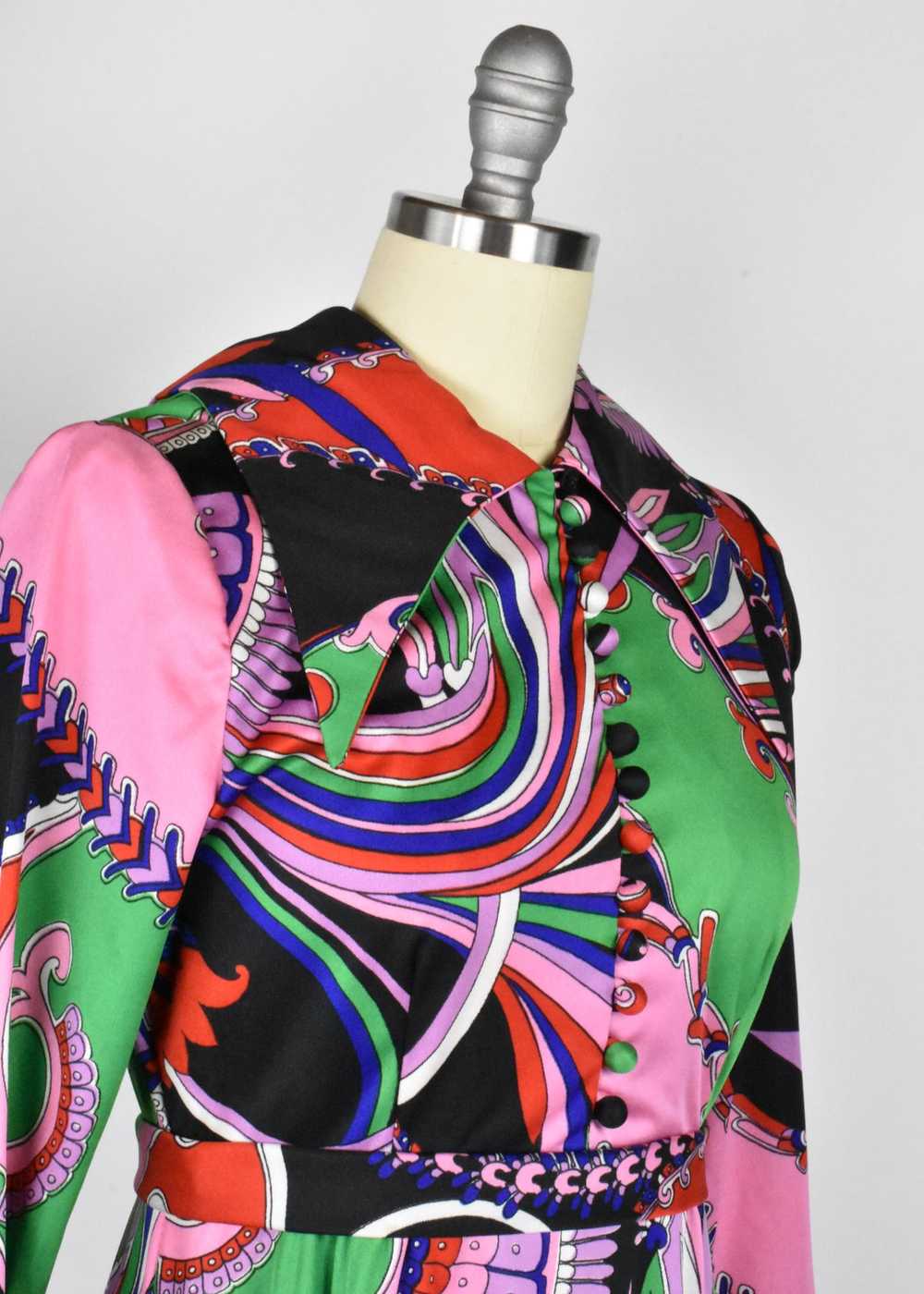 1970's Psychedelic Print Maxi Dress by Don Luis d… - image 7