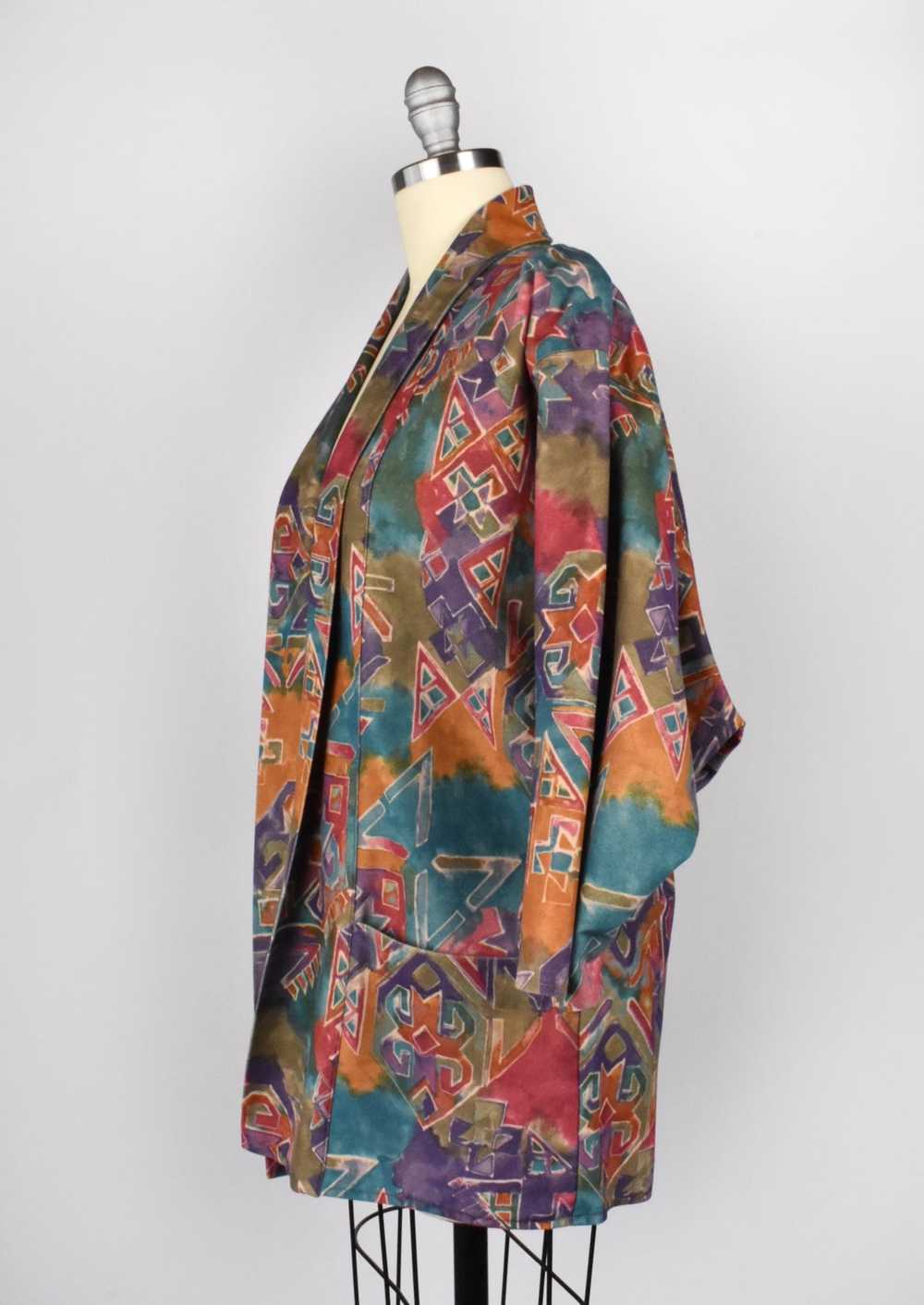 Abstract Southwestern 80's Blazer with Dolman Sle… - image 5