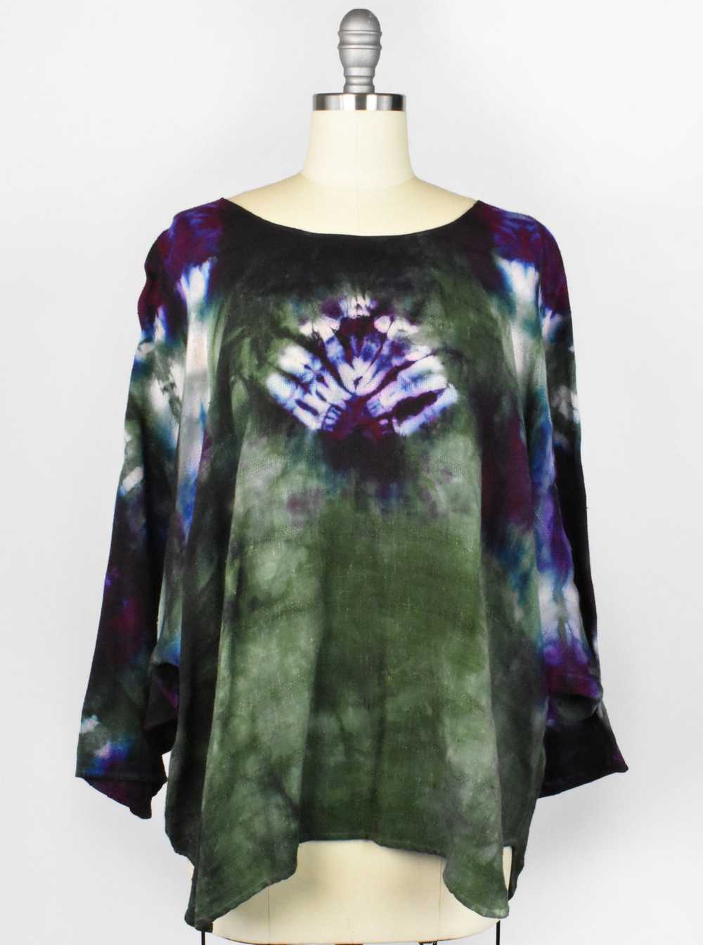 Tie Dye Dolman Long Sleeve Top - image 1