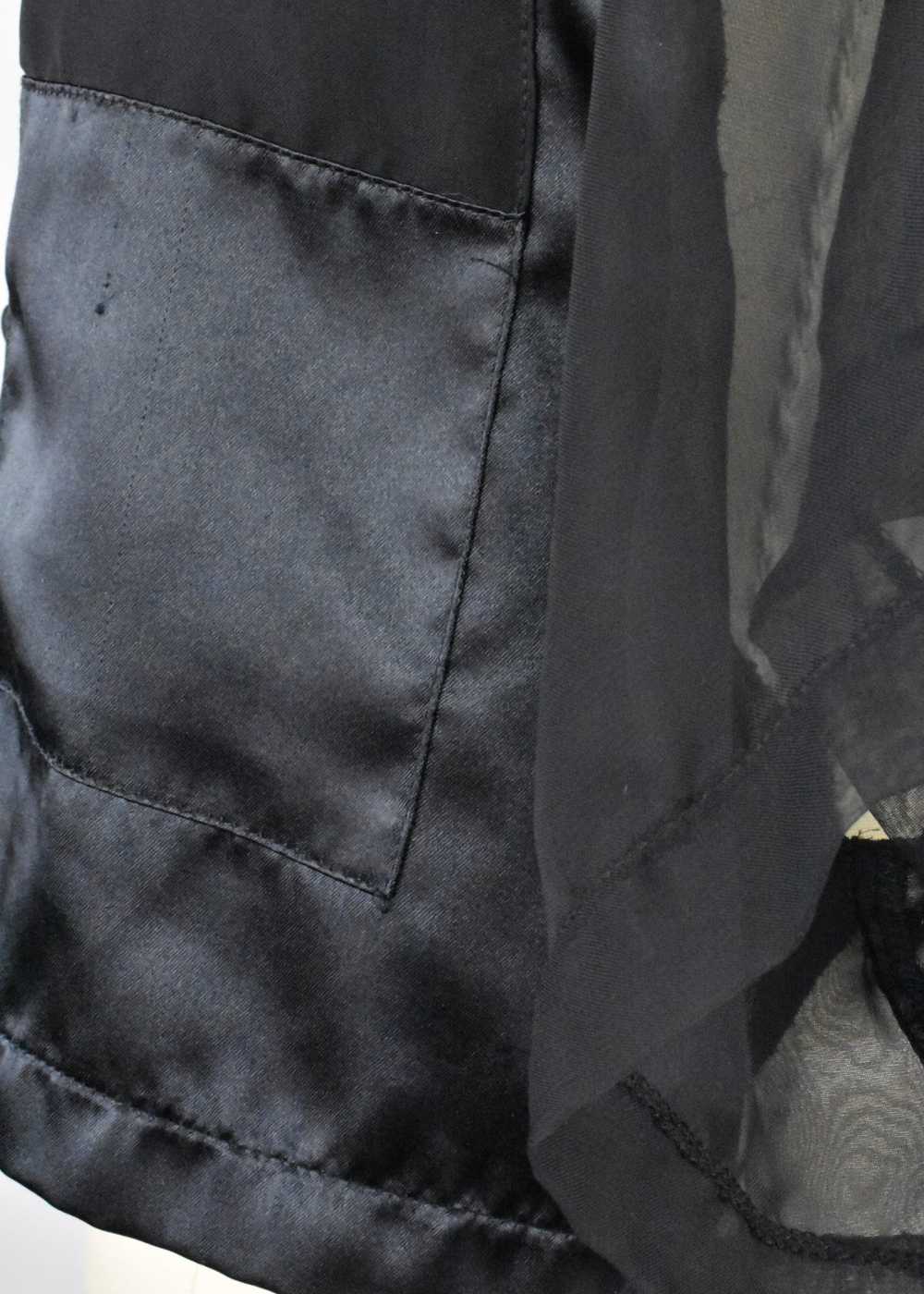 Black Sheer Cropped Blouse - image 6