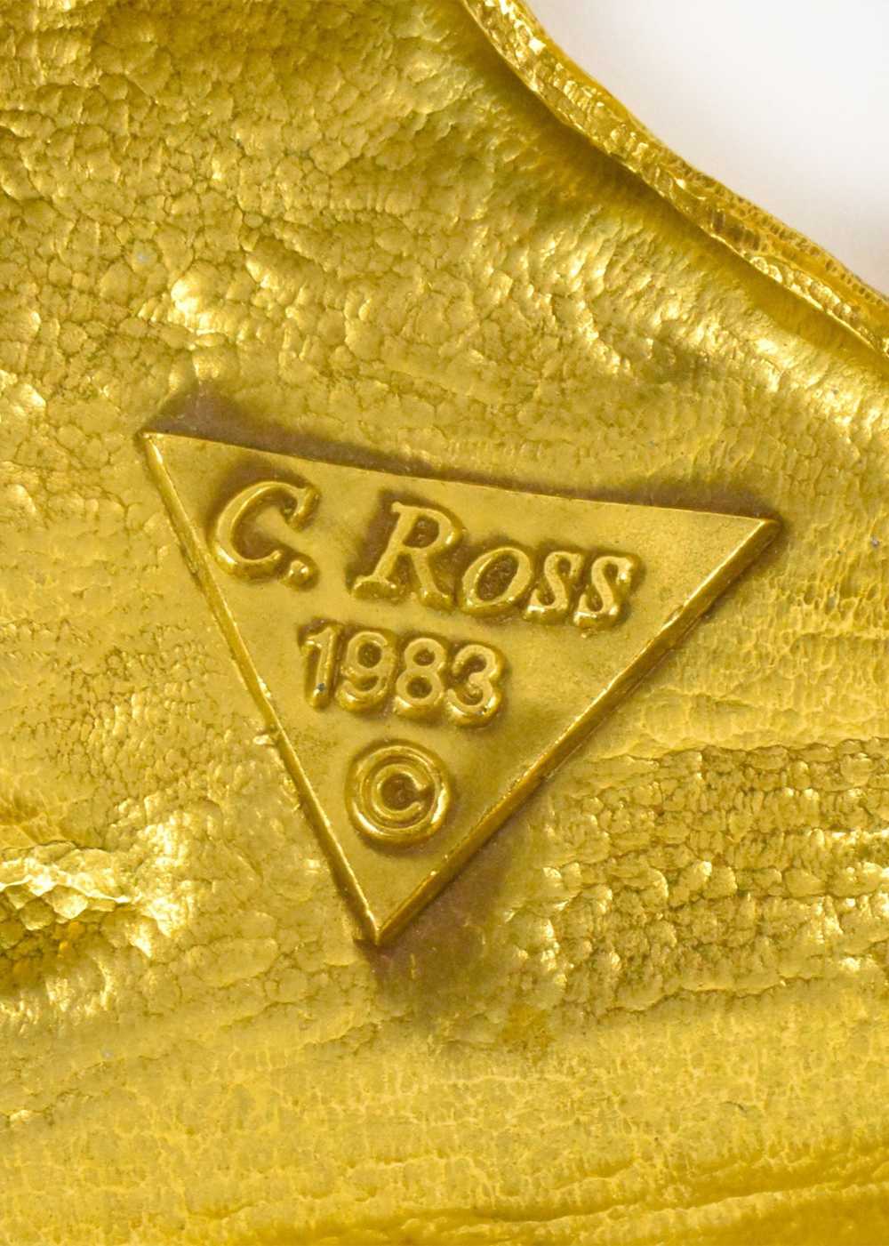 1983 Christoper Ross Swan Belt Buckle in 24 Karat… - image 2