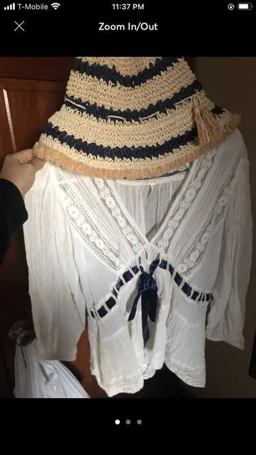 Free People Long sleeve lace top