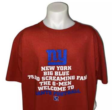 NY Giants Shirt Adult Medium Blue NFL Crewneck Long Sleeve Mens