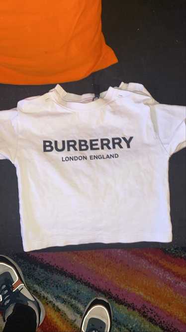 Burberry Kids white Burberry logo T-shirt