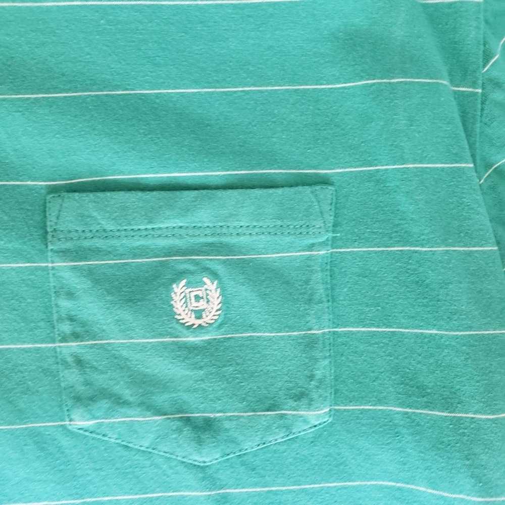 Chaps Chaps Green/White Stripe Polo - image 4