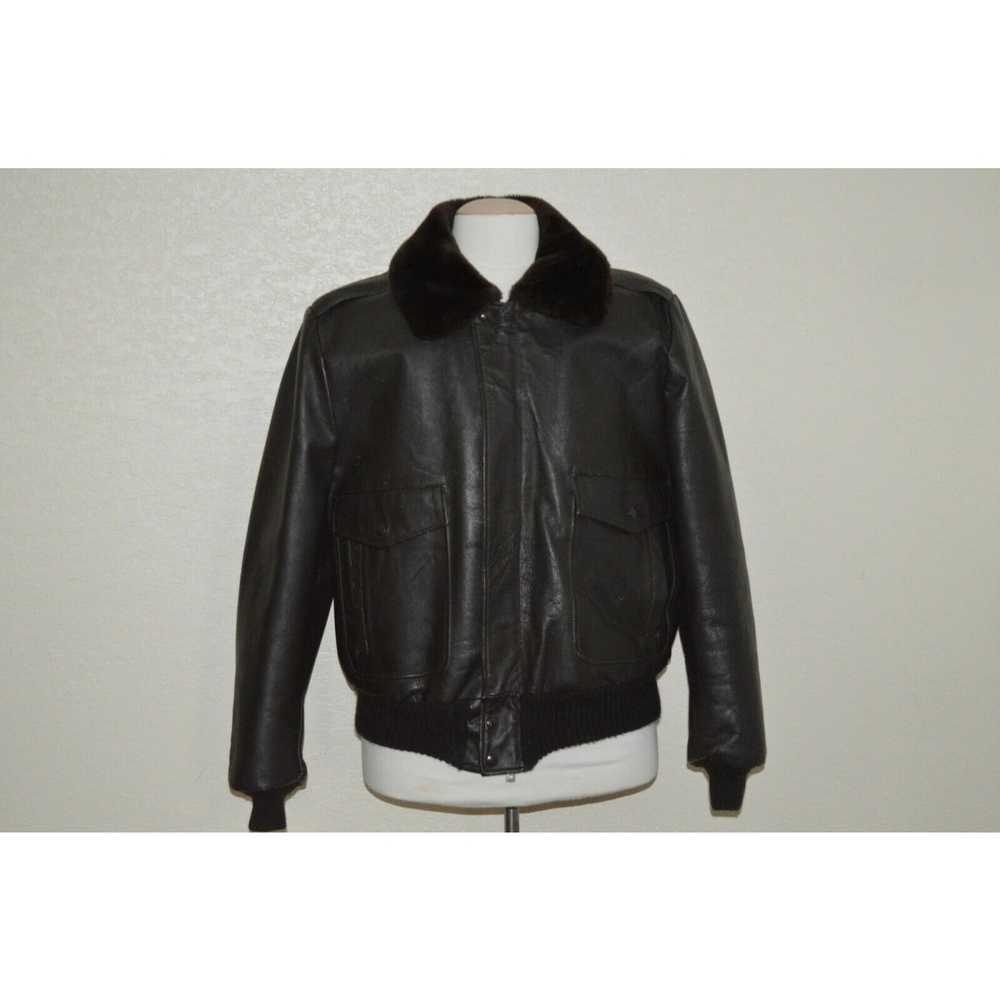 Excelled Excelled Brown Leather Jacket Men Size M… - image 1