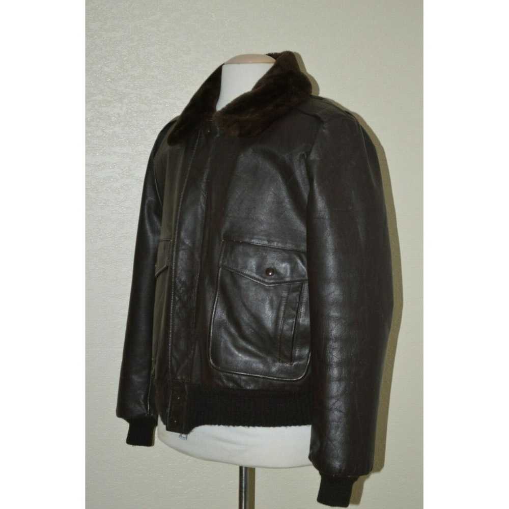 Excelled Excelled Brown Leather Jacket Men Size M… - image 4