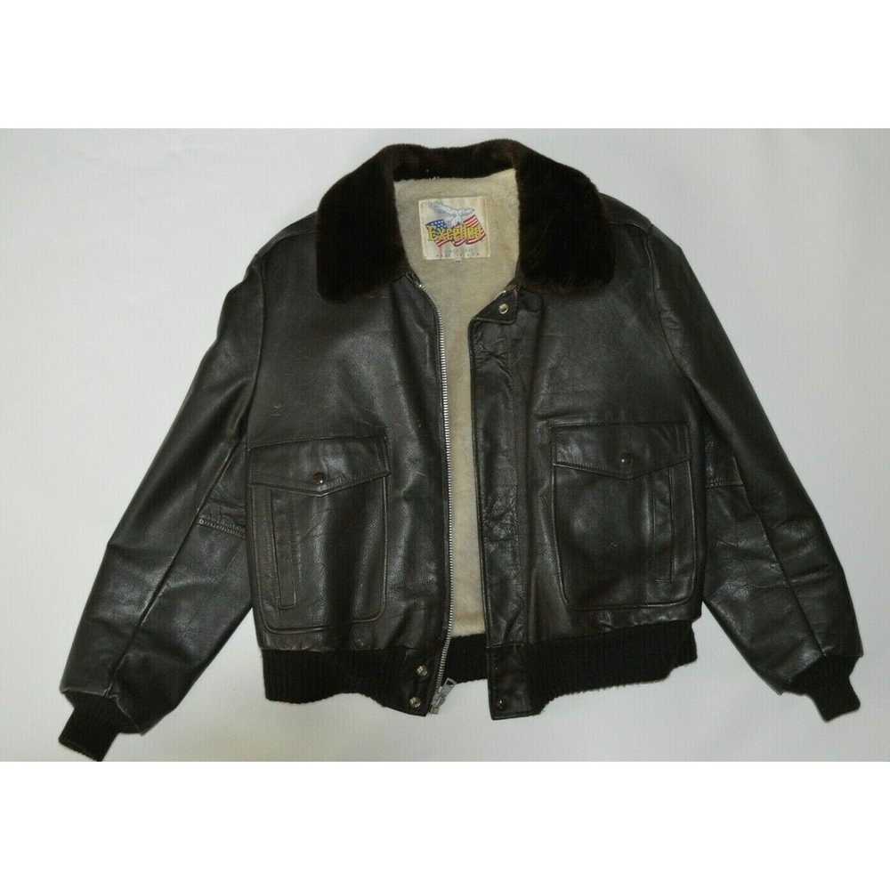 Excelled Excelled Brown Leather Jacket Men Size M… - image 9