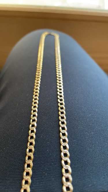 Jewelry 22’’ Gold Plated Silver Curb Chain
