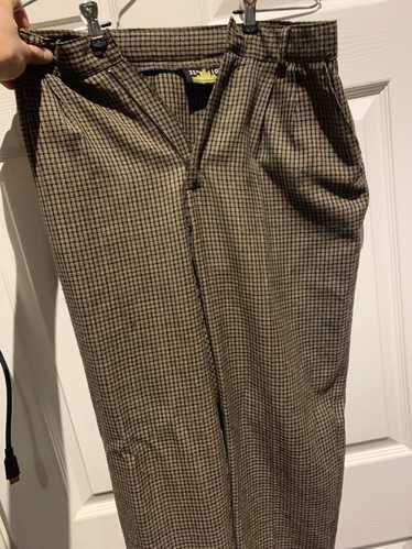 Streetwear Checkered brown and yellow pants - image 1