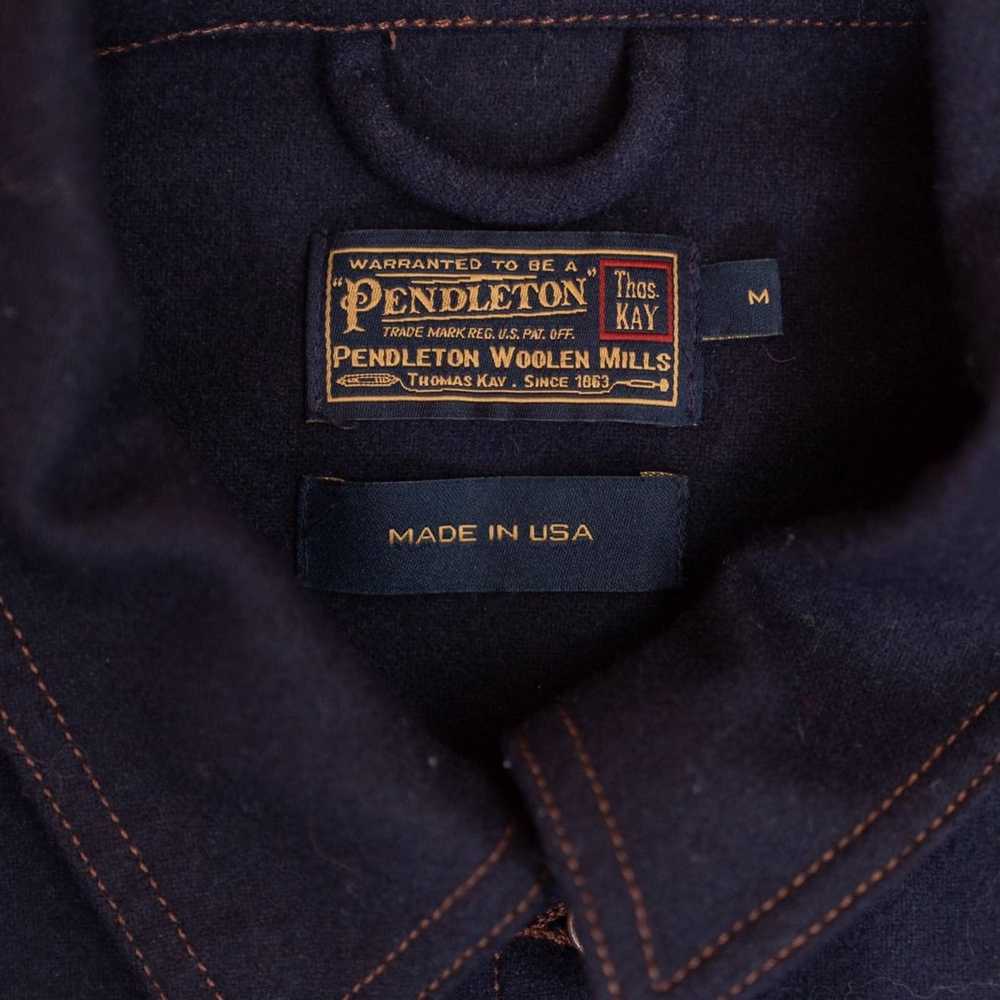 Pendleton Vintage navy pendleton wool shirt - image 3