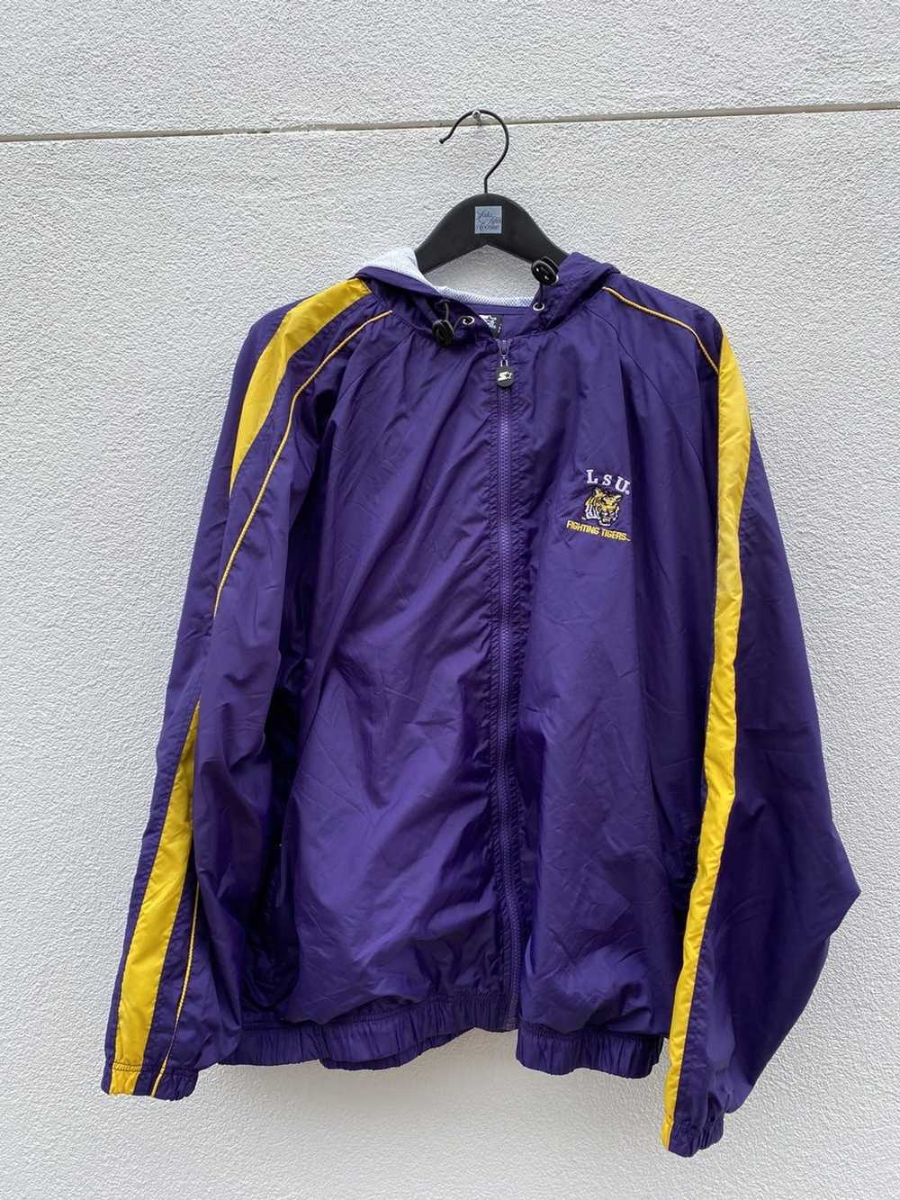 Vintage LSU Tigers Starter Jacket Full Zip Fleece Lined L/XL EUC