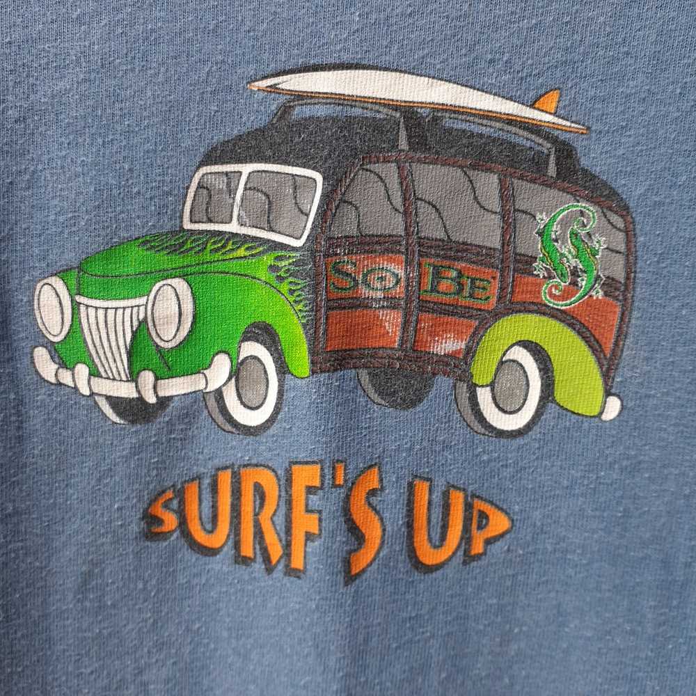 Hanes Vintage 90s SOBE SUR'S UP T Shirt - image 1