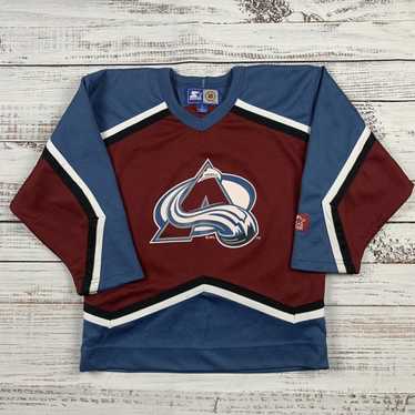 Vintage Starter Colorado Avalanche NHL Hockey Jersey Adult Large Purple  & Blue
