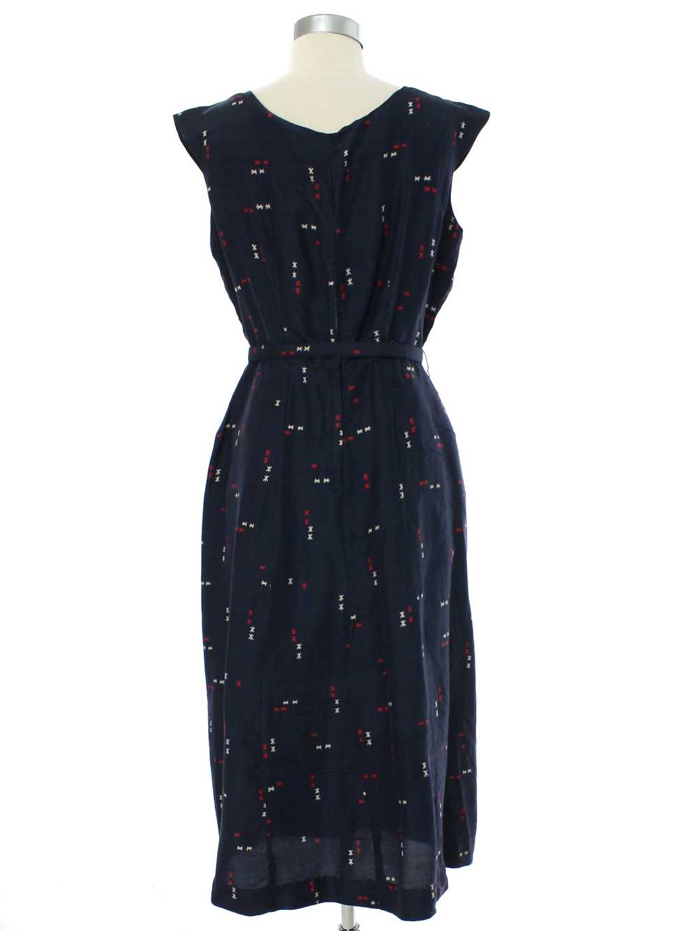 1950's Silk Day Dress - image 3