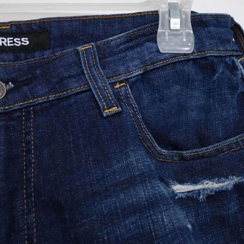 Express × Vintage Medium Blue Distressed Slim Str… - image 4