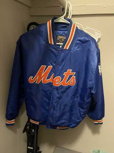Men's New York Mets Mitchell & Ness Royal Satin Full-Snap Jacket