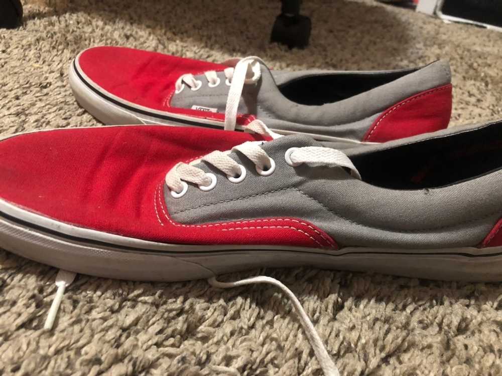 Vans Era Vans two tone red/gray size 12 - image 2