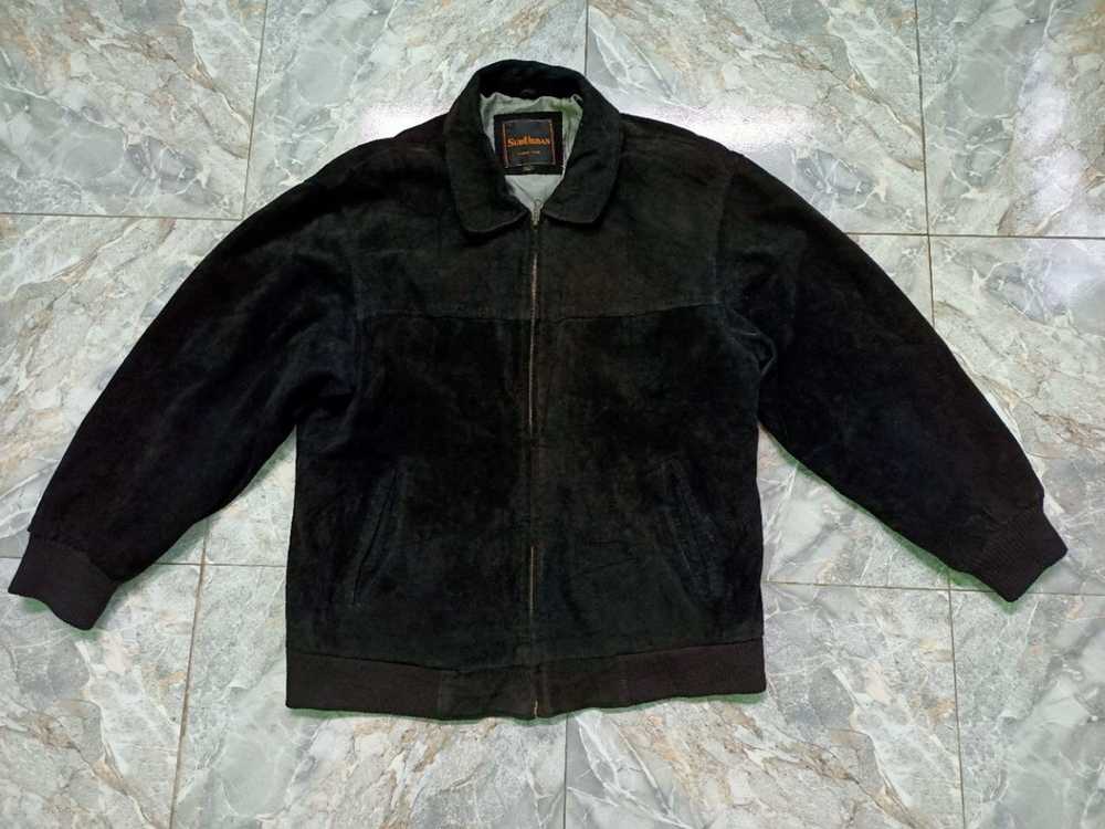 Japanese Brand Vintage SubUrban Lather Jacket Zip… - image 1