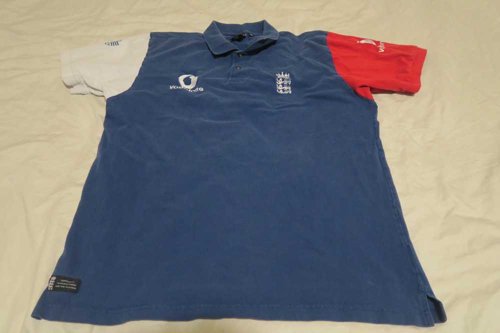 Vintage Admiral England Cricket Vodafone Jersey 2… - image 1