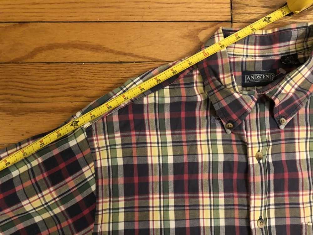 Lands End LANDS END Vintage MADRAS Plaid Made in … - image 8